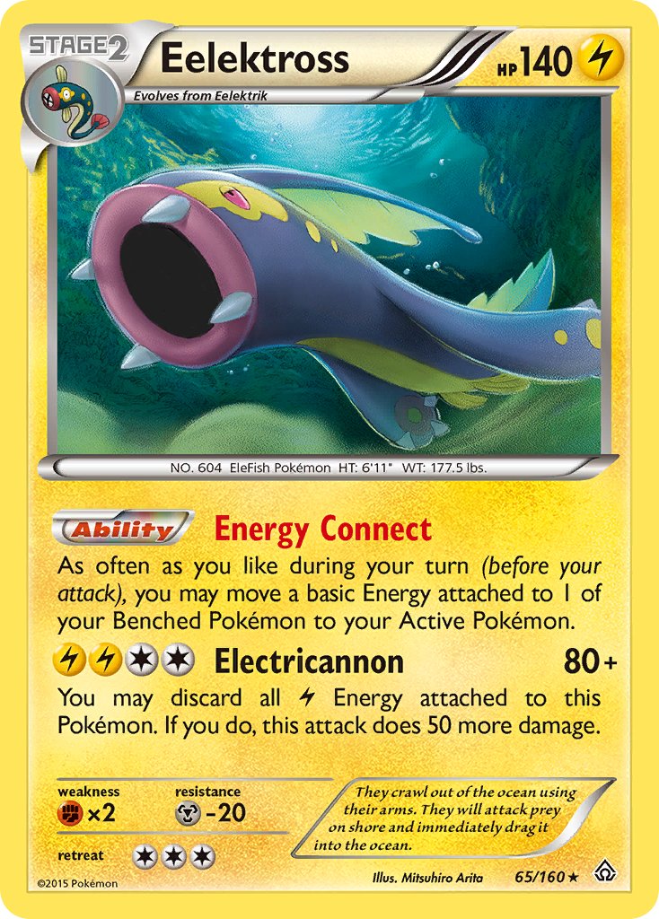 Eelektross (65/160) (Cosmos Holo) (Blister Exclusive) [XY: Primal Clash] | Event Horizon Hobbies CA