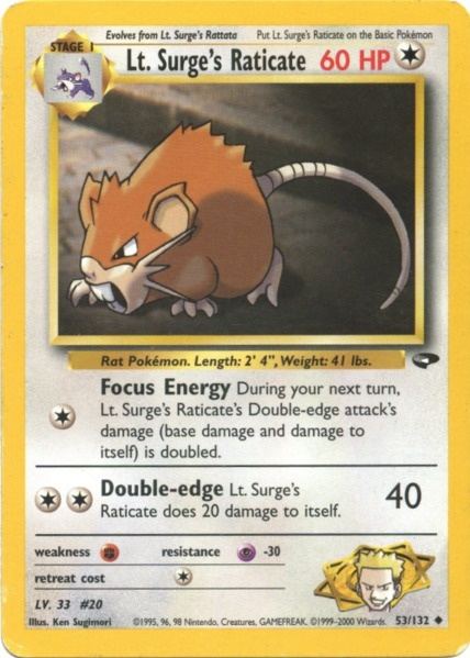 Lt. Surge's Raticate (53/132) [Gym Challenge Unlimited] | Event Horizon Hobbies CA