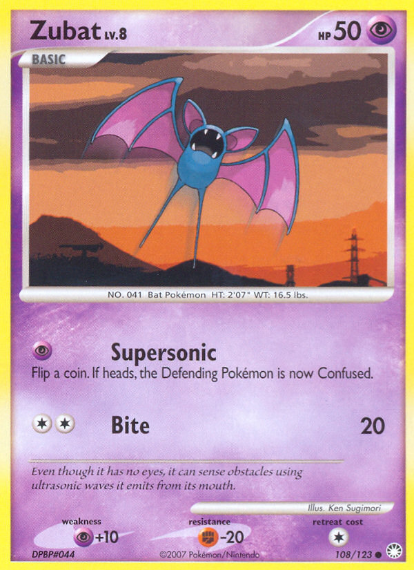 Zubat (108/123) [Diamond & Pearl: Mysterious Treasures] | Event Horizon Hobbies CA