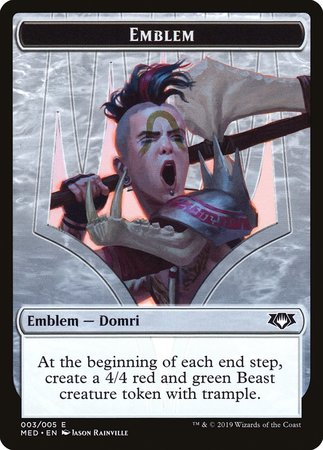 Emblem - Domri, Chaos Bringer [Mythic Edition Tokens] | Event Horizon Hobbies CA