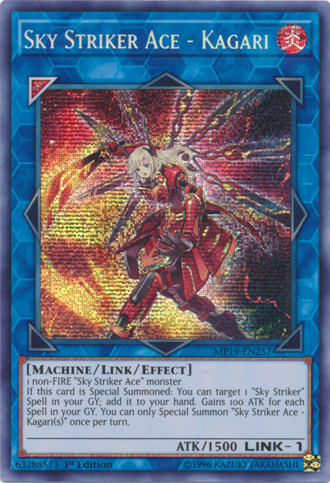 Sky Striker Ace - Kagari [MP19-EN257] Prismatic Secret Rare | Event Horizon Hobbies CA