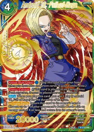 Android 18, Full of Rage (Gold Stamped) (P-172) [Mythic Booster] | Event Horizon Hobbies CA