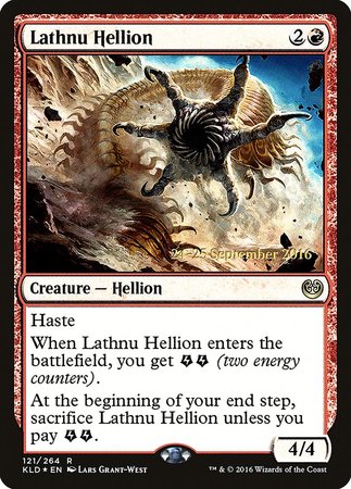 Lathnu Hellion [Kaladesh Promos] | Event Horizon Hobbies CA