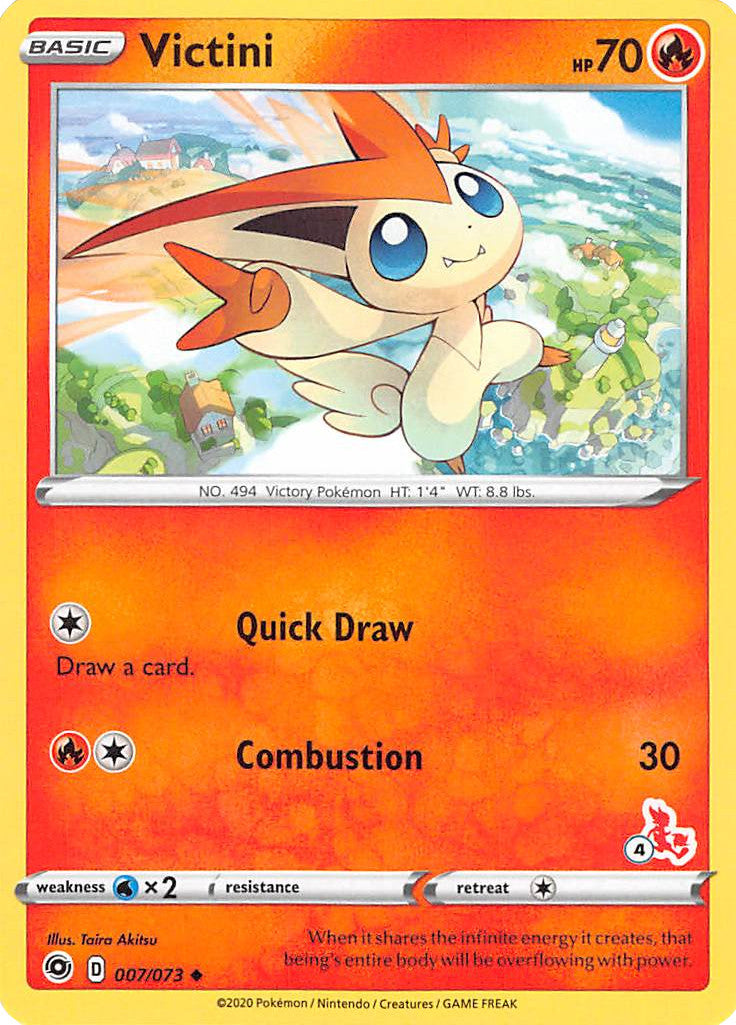 Victini (007/073) (Cinderace Stamp #4) [Battle Academy 2022] | Event Horizon Hobbies CA