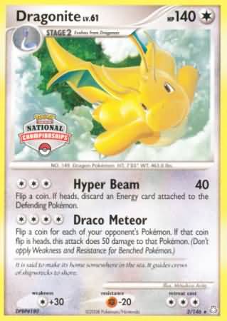 Dragonite (2/146) (National Championship) [Diamond & Pearl: Legends Awakened] | Event Horizon Hobbies CA