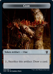 Angel // Clue Double-sided Token [Innistrad: Crimson Vow Commander Tokens] | Event Horizon Hobbies CA