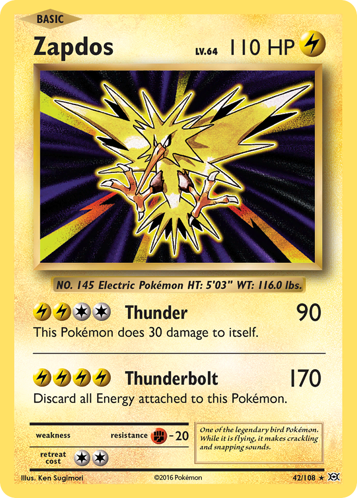 Zapdos (42/108) [XY: Evolutions] | Event Horizon Hobbies CA