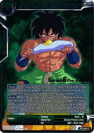 Broly, Unrealized Ambition (BT6-063_PR) [Destroyer Kings Prerelease Promos] | Event Horizon Hobbies CA