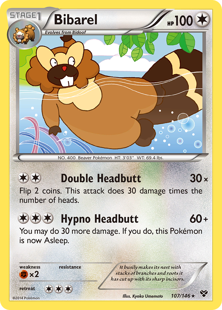 Bibarel (107/146) [XY: Base Set] | Event Horizon Hobbies CA