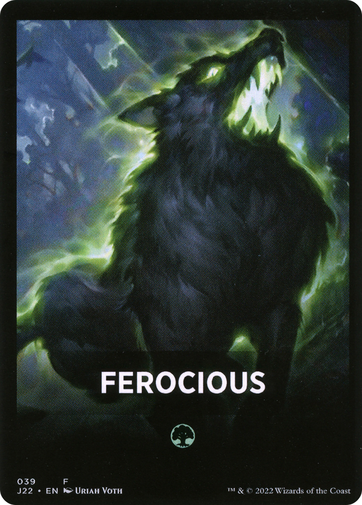 Ferocious Theme Card [Jumpstart 2022 Front Cards] | Event Horizon Hobbies CA