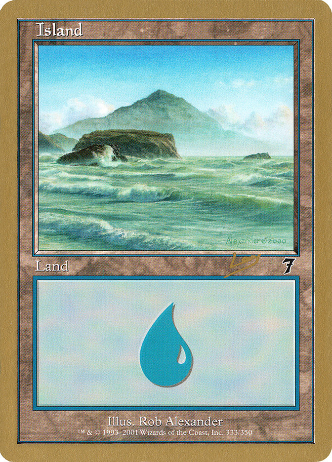 Island (333) (Raphael Levy) [World Championship Decks 2002] | Event Horizon Hobbies CA