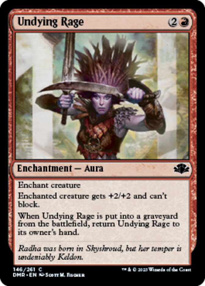 Undying Rage [Dominaria Remastered] | Event Horizon Hobbies CA