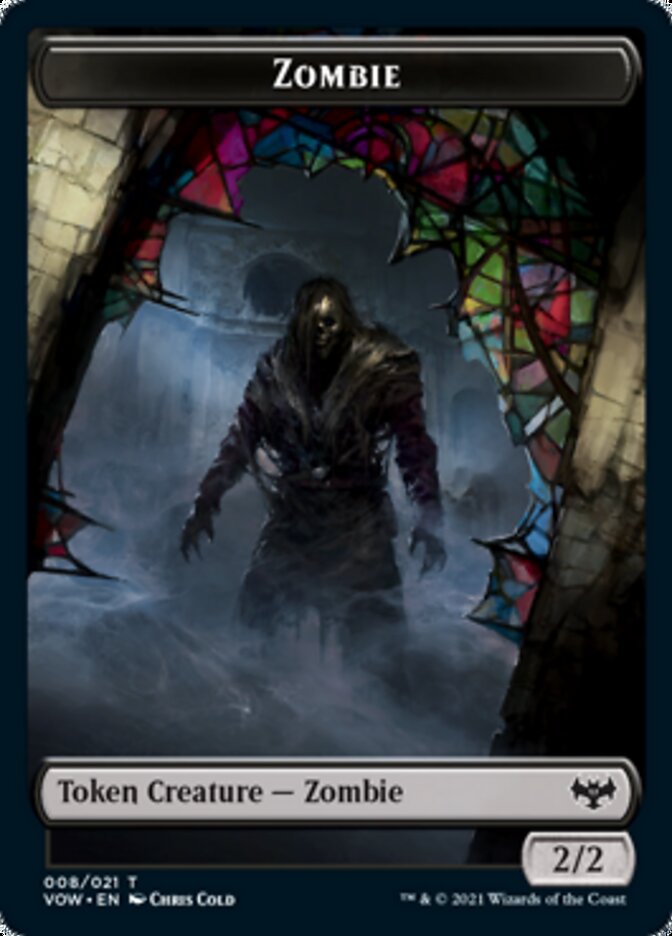 Zombie (008) // Wolf (014) Double-sided Token [Innistrad: Crimson Vow Tokens] | Event Horizon Hobbies CA