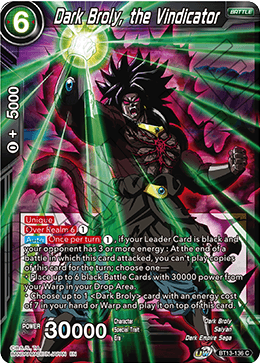 Dark Broly, the Vindicator (Common) (BT13-136) [Supreme Rivalry] | Event Horizon Hobbies CA