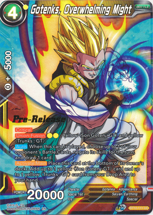 Gotenks, Overwhelming Might (BT10-111) [Rise of the Unison Warrior Prerelease Promos] | Event Horizon Hobbies CA