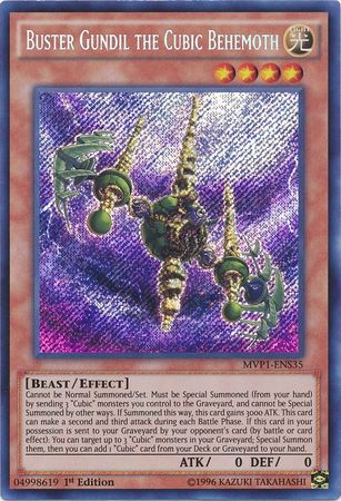 Buster Gundil the Cubic Behemoth [MVP1-ENS35] Secret Rare | Event Horizon Hobbies CA