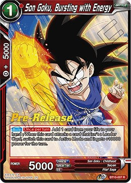 Son Goku, Bursting with Energy (BT10-007) [Rise of the Unison Warrior Prerelease Promos] | Event Horizon Hobbies CA