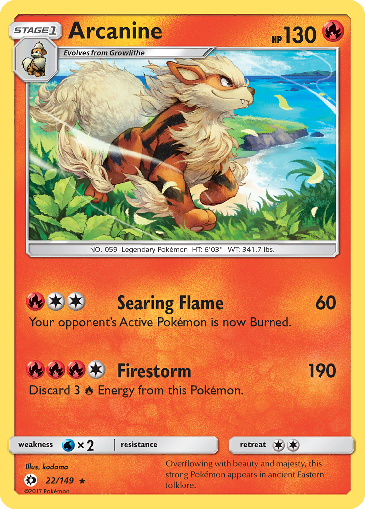 Arcanine (22/149) [Sun & Moon: Base Set] | Event Horizon Hobbies CA