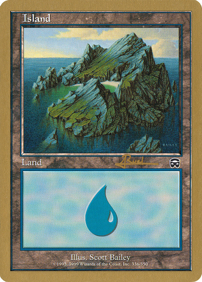 Island (ar336a) (Antoine Ruel) [World Championship Decks 2001] | Event Horizon Hobbies CA