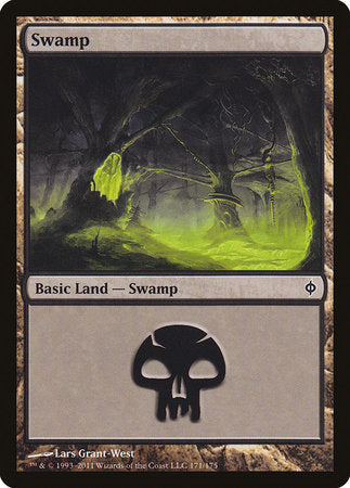 Swamp (171) [New Phyrexia] | Event Horizon Hobbies CA