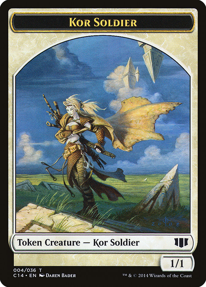 Kor Soldier // Pegasus Double-sided Token [Commander 2014 Tokens] | Event Horizon Hobbies CA