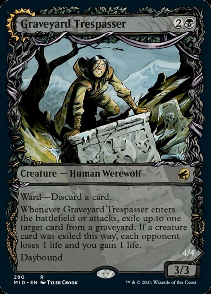 Graveyard Trespasser // Graveyard Glutton (Showcase Equinox) [Innistrad: Midnight Hunt] | Event Horizon Hobbies CA