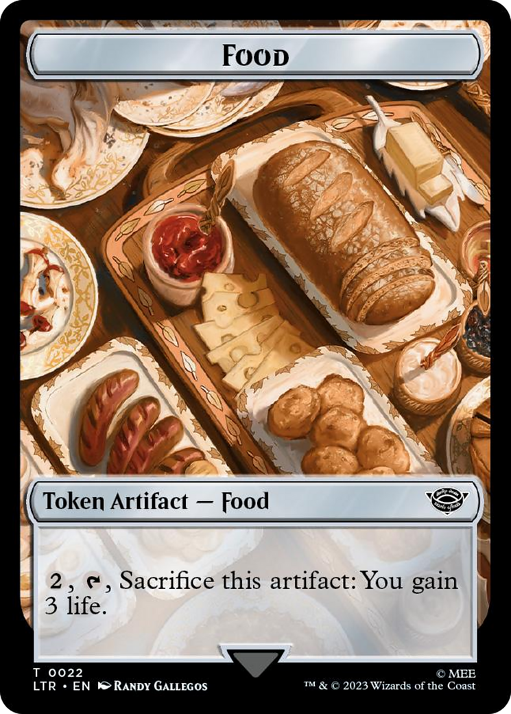 Tentacle // Food (0022) Double-Sided Token (Surge Foil) [The Lord of the Rings: Tales of Middle-Earth Tokens] | Event Horizon Hobbies CA