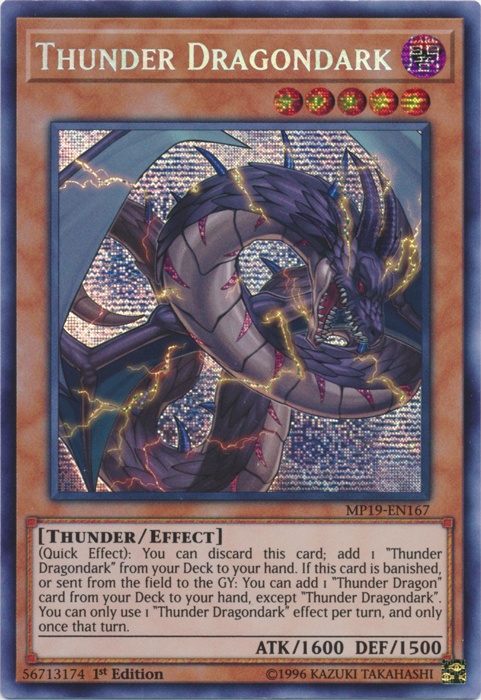 Thunder Dragondark [MP19-EN167] Prismatic Secret Rare | Event Horizon Hobbies CA