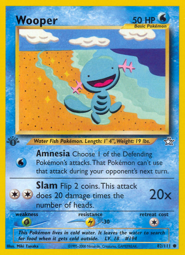 Wooper (82/111) [Neo Genesis 1st Edition] | Event Horizon Hobbies CA