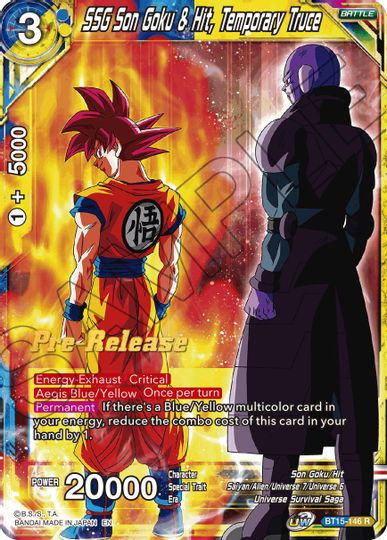 SSG Son Goku & Hit, Temporary Truce (BT15-146) [Saiyan Showdown Prerelease Promos] | Event Horizon Hobbies CA