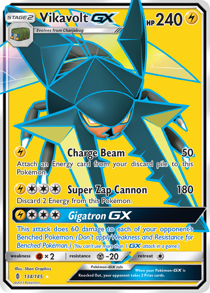 Vikavolt GX (134/145) [Sun & Moon: Guardians Rising] | Event Horizon Hobbies CA