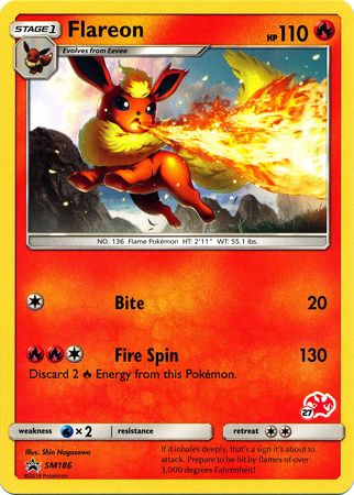 Flareon (SM186) (Charizard Stamp #27) [Battle Academy 2020] | Event Horizon Hobbies CA