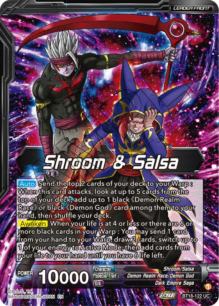 Shroom & Salsa // Demon God Shroom & Salsa, Deadly Genius (BT18-122) [Dawn of the Z-Legends Prerelease Promos] | Event Horizon Hobbies CA