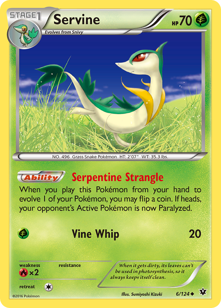 Servine (6/124) [XY: Fates Collide] | Event Horizon Hobbies CA