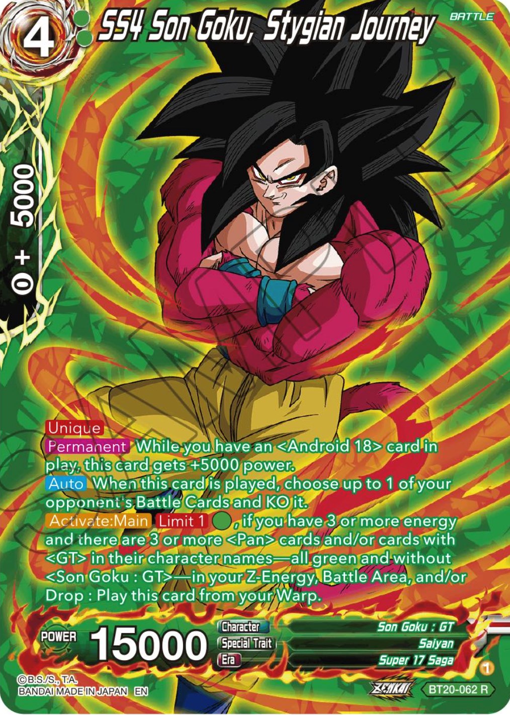 SS4 Son Goku, Stygian Journey (Silver Foil) (BT20-062) [Power Absorbed] | Event Horizon Hobbies CA