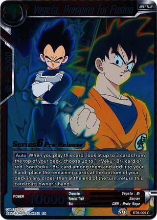 Vegeta, Prepping for Fusion (BT6-009_PR) [Destroyer Kings Prerelease Promos] | Event Horizon Hobbies CA