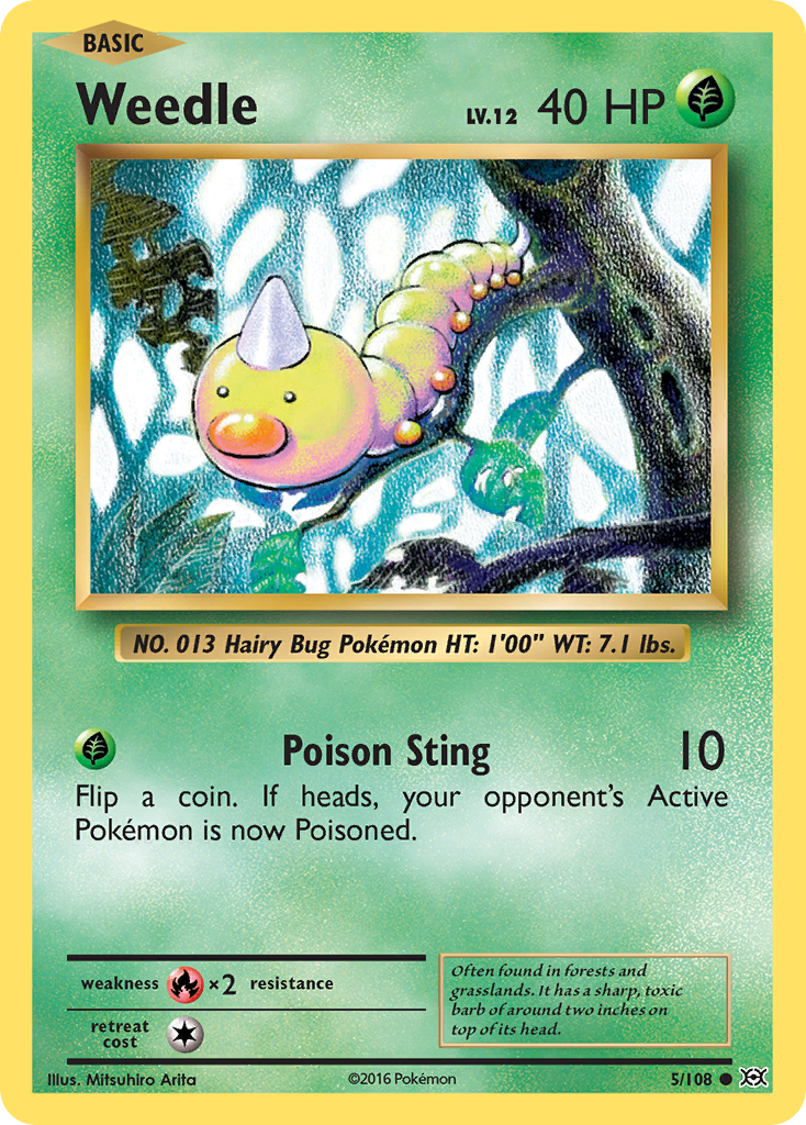 Weedle (5/108) [XY: Evolutions] | Event Horizon Hobbies CA