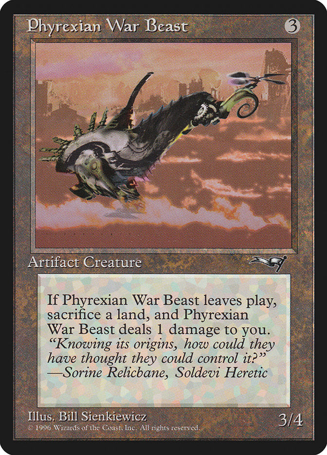 Phyrexian War Beast (Signature on Left) [Alliances] | Event Horizon Hobbies CA