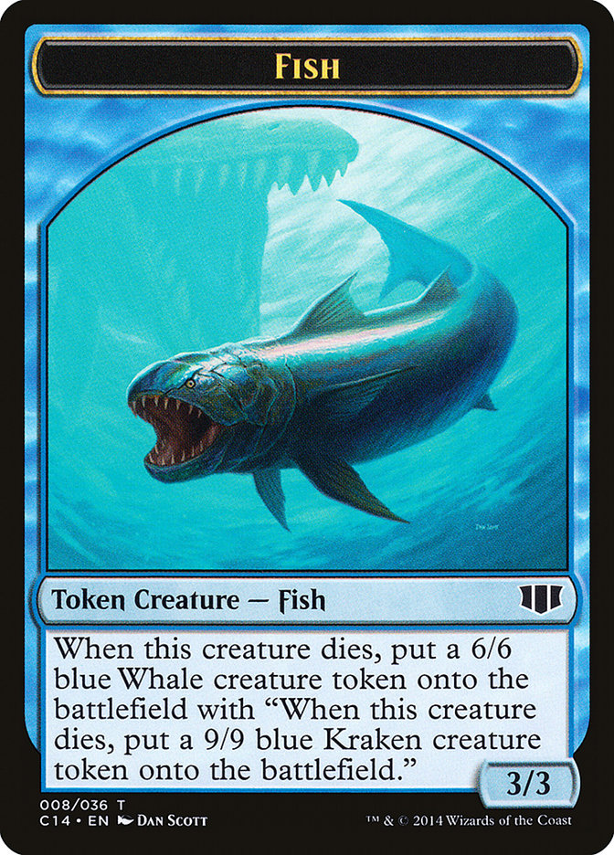 Fish // Zombie (011/036) Double-sided Token [Commander 2014 Tokens] | Event Horizon Hobbies CA