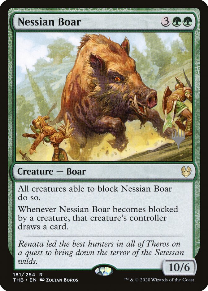 Nessian Boar (Promo Pack) [Theros Beyond Death Promos] | Event Horizon Hobbies CA