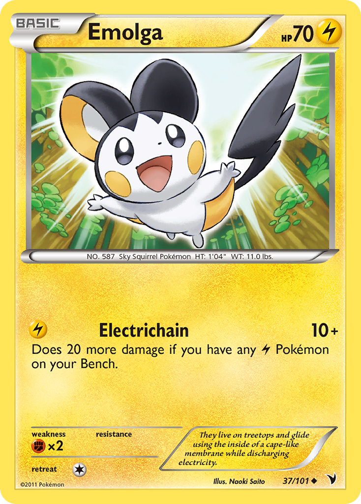 Emolga (37/101) [Black & White: Noble Victories] | Event Horizon Hobbies CA