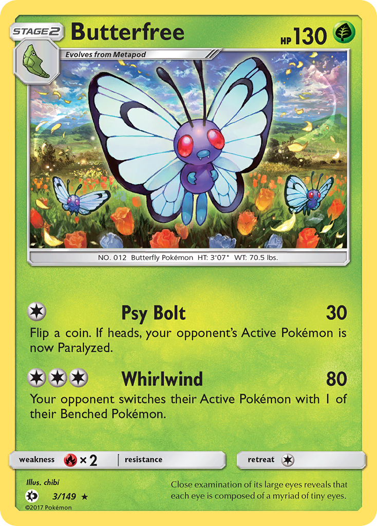 Butterfree (3/149) [Sun & Moon: Base Set] | Event Horizon Hobbies CA