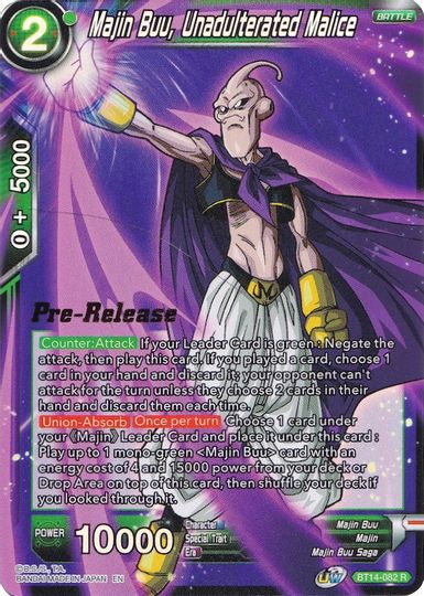 Majin Buu, Unadulterated Malice (BT14-082) [Cross Spirits Prerelease Promos] | Event Horizon Hobbies CA