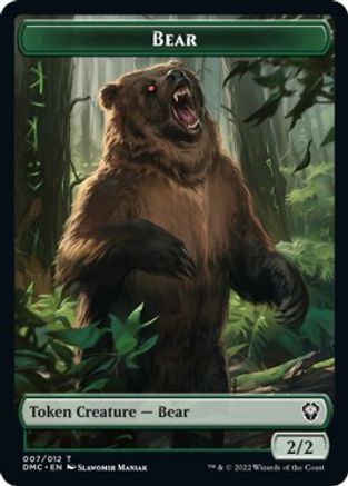 Kavu // Bear Double-sided Token [Dominaria United Commander Tokens] | Event Horizon Hobbies CA