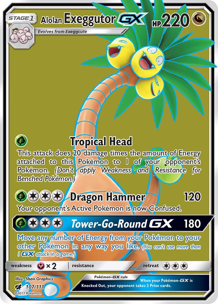 Alolan Exeggutor GX (107/111) [Sun & Moon: Crimson Invasion] | Event Horizon Hobbies CA