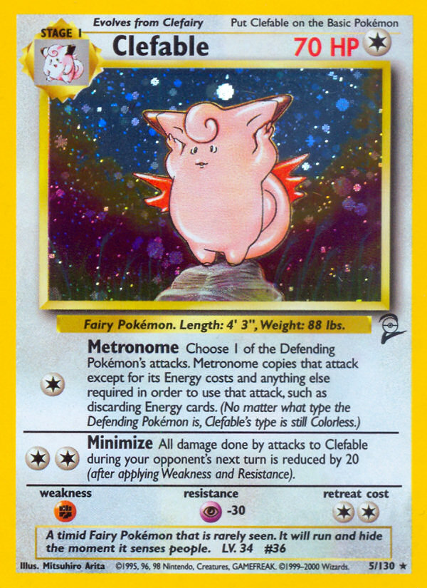 Clefable (5/130) [Base Set 2] | Event Horizon Hobbies CA