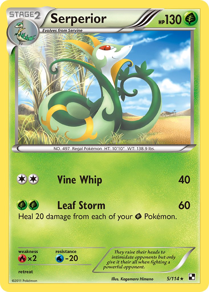 Serperior (5/114) (Cracked Ice Holo) (Theme Deck Exclusive) [Black & White: Base Set] | Event Horizon Hobbies CA