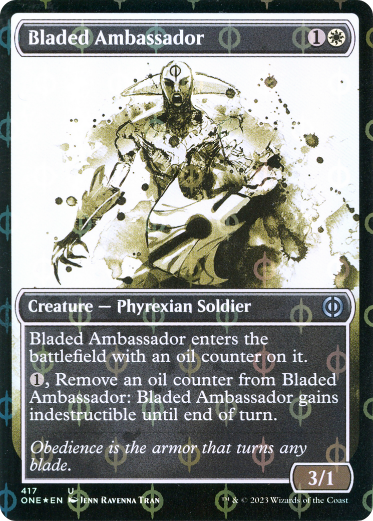 Bladed Ambassador (Showcase Ichor Step-and-Compleat Foil) [Phyrexia: All Will Be One] | Event Horizon Hobbies CA