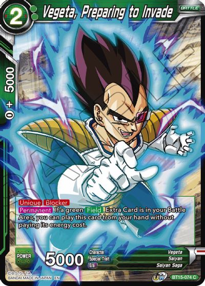 Vegeta, Preparing to Invade (BT15-074) [Saiyan Showdown] | Event Horizon Hobbies CA