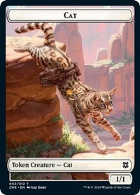 Cat // Goblin Construct Double-sided Token [Zendikar Rising Tokens] | Event Horizon Hobbies CA